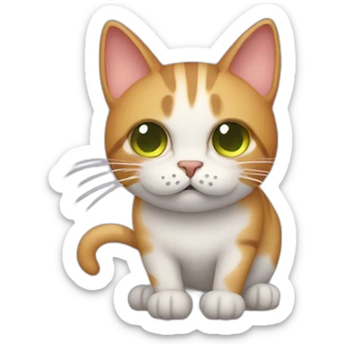 cat that vomits sticker