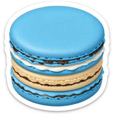 One blue macaron sticker