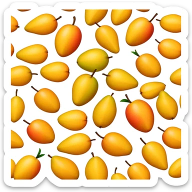 ripe mango fruit sticker