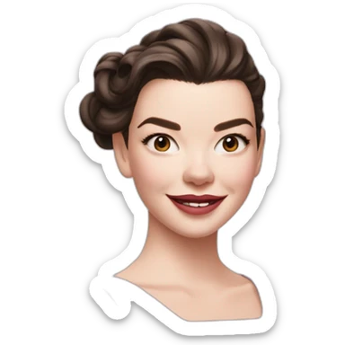 Anya Taylor-Joy winks sticker