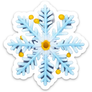 Snowflake made with flowers sticker