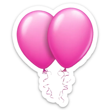 pretty pink balloons 17 sticker