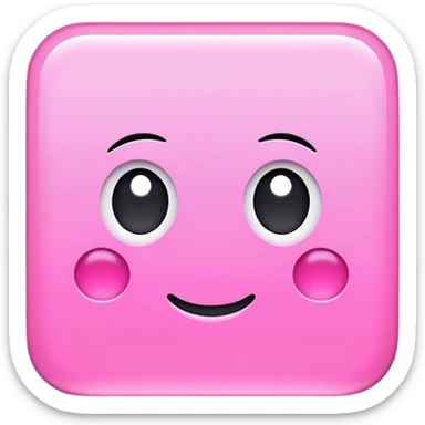 solid faceless pink square sticker