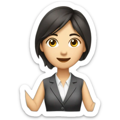 young-asian-office-woman-working-behind-laptop sticker