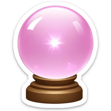 Light pink magic crystal ball sticker