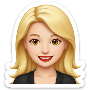 “Emoji girl, femme fatale sticker