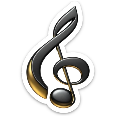 Animated music note bobbing up and down sticker
