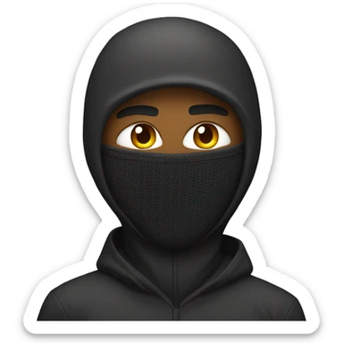  guy with ski mask being angry sticker