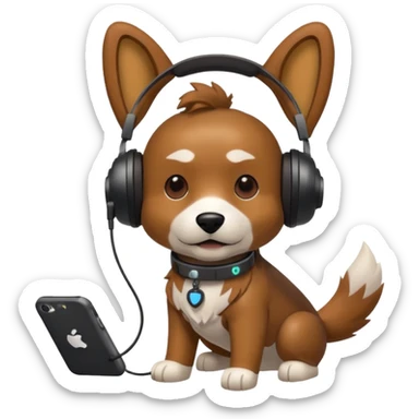 A dog is playing roblox sticker