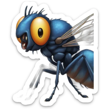 Une mouche sur une canette de monster sticker