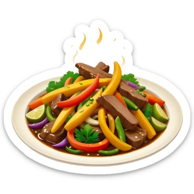 lomo saltado peruano sticker