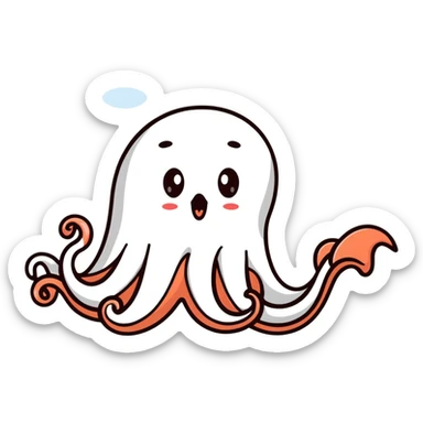 squid yawning sticker