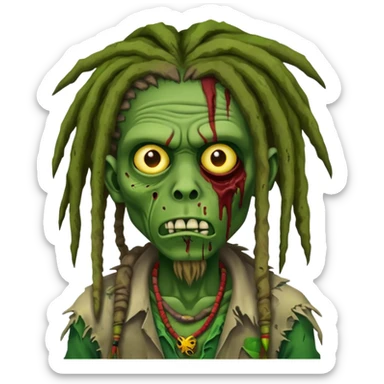 Rasta zombie sticker