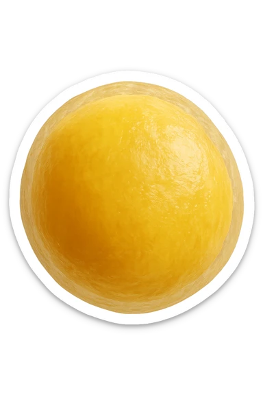 CELLULE DI GRASSO GIALLE FLUTTUANO IN ARIA sticker