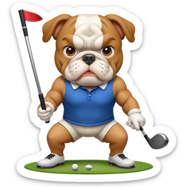 Bulldog golf sticker