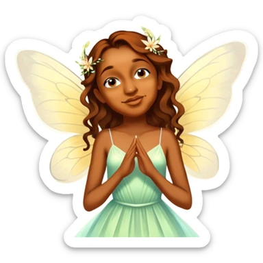 Brown skin fairy sticker