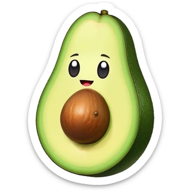 Aguacate con boca grande sticker