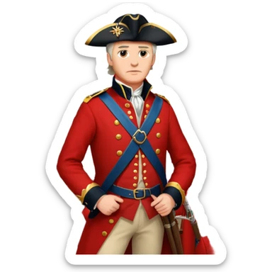 Loyalist Patrick Ferguson at the Revolutionary war Battle of Kings Mountain, with Wolves around him. sticker