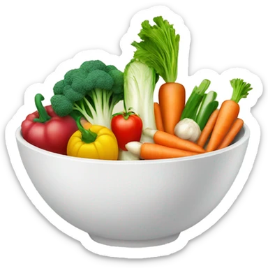 Bowl with vegetables  sticker