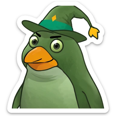 penguin wizard sticker