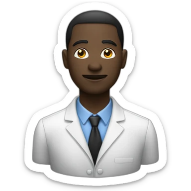 un homme noire avec un liquide blanc sur la joue sticker