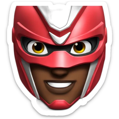 Red Mighty Morphin Power Ranger sticker