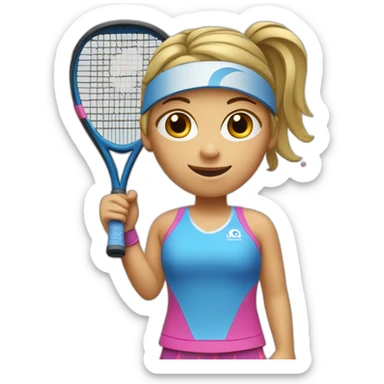 Girl padel player sticker