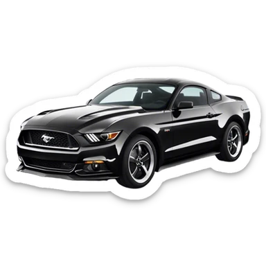 Black Ford Mustang  sticker