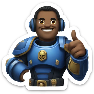 space marine thumbs up sticker