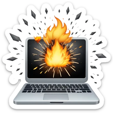 Pc is explode sticker