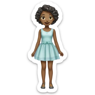 Girl playing dress to impress sticker