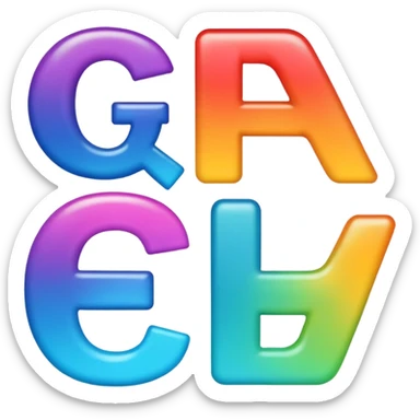 Emoji word “Metafora”, each letter as a metaphor, glossy emoji style, bright gradient, rounded vector, transparent background, PNG sticker