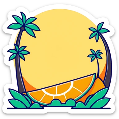 blue summer theme sticker