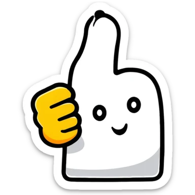 thumbs up like button social media sticker
