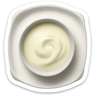 white sauce in a dipping dish sticker