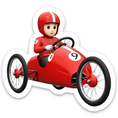 1934 Alpha Romeo racing retro cyclekart with advanced suspension and steering system  sticker