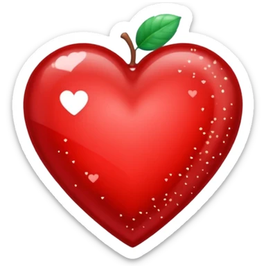 corazón con purpurina sticker