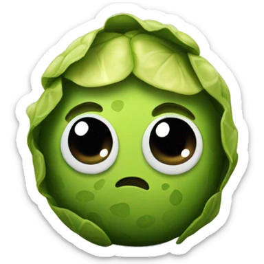 a single Brussel sprout sticker