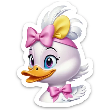Daisy Duck from Disney winking sticker
