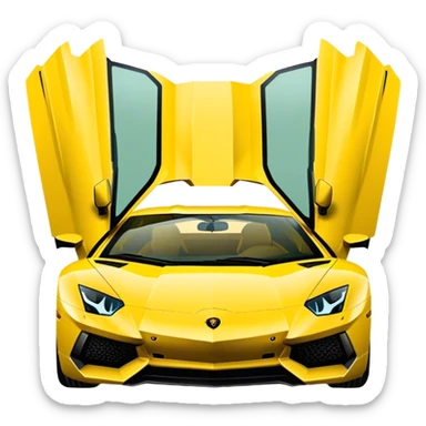 Lamborghini Aventador - Lamborghini (Model Year: 2021) (Iconic colour: Yellow) sticker