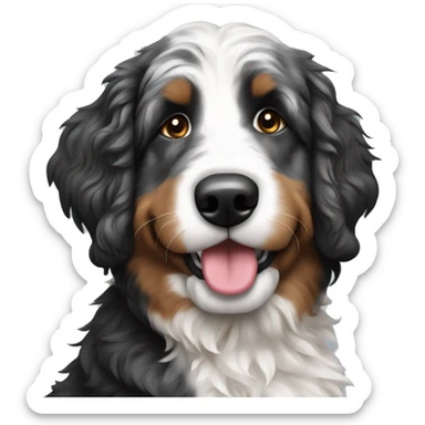 tri merle bernedoodle sticker