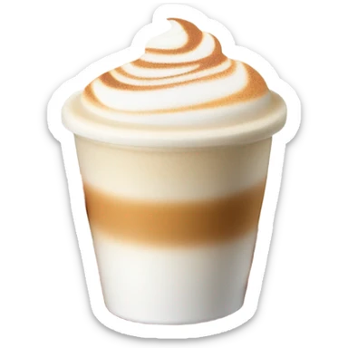Cappuccino to go white sticker