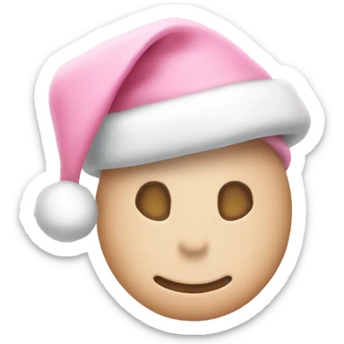 light pink santa hat sticker