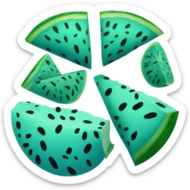 Blue watermelon sticker