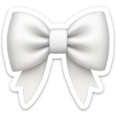 White bow sticker