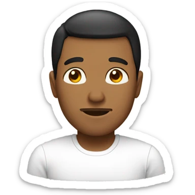 bowing man white with ginger and black hair sticker