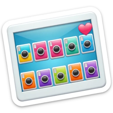 board with 8 polaroid photo sticker