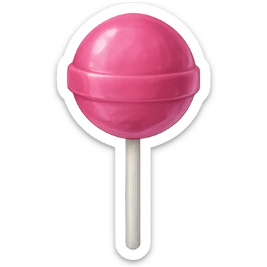 pink lollipop, digital illustration sticker