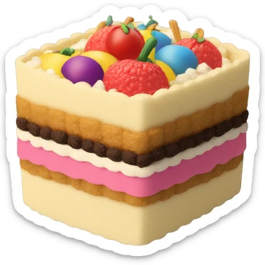 24 bento birthday cake sticker