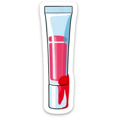 Light pink lip gloss tube  sticker
